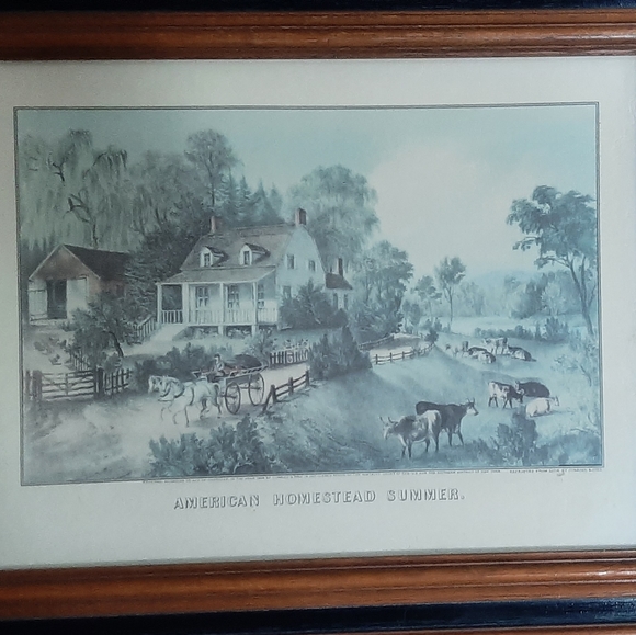 CURRIER AND IVES SEASON FRAMED PRINTS - Picture 4 of 5